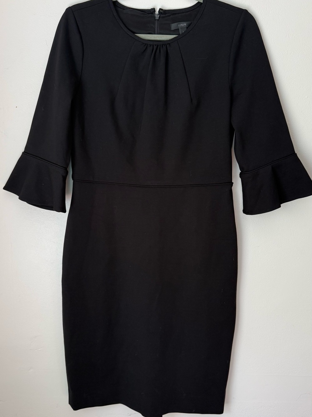 J. Crew Black 3/4 Sleeve Sheath Dress Sz 6 Career Dress, Party Dress Classic